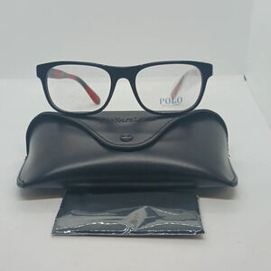 NWT RX-ABLE POLO RALPH LAUREN EYEGLASS FRAMES 2240 (with soft case) BLACK & RED